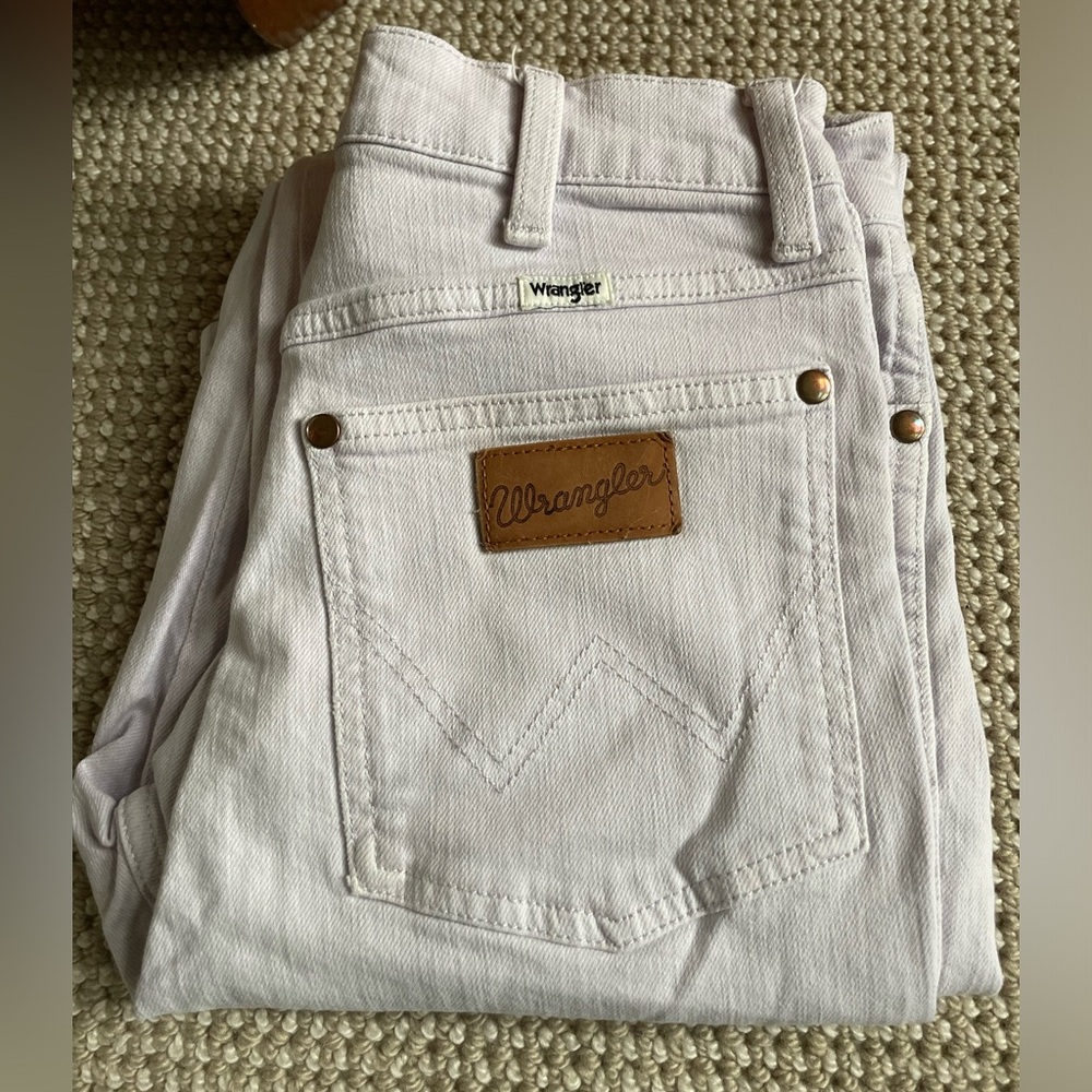 VINTAGE Wrangler Light Purple/Lilac Bootcut Jeans - Picture 11 of 16